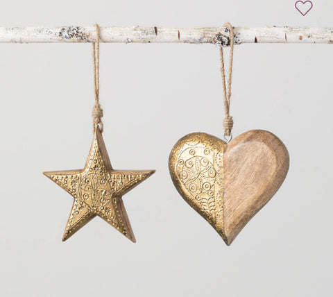*HEART and STAR ORNAMENT
