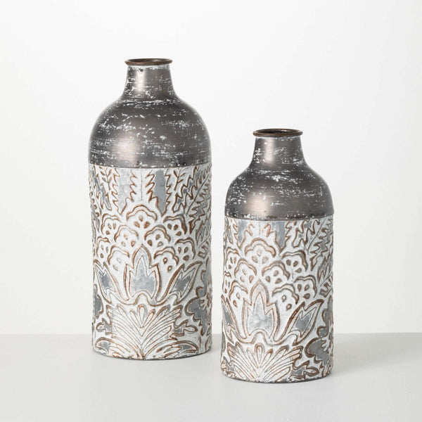 TALL METAL VASE 2 SIZES