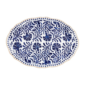 Indigo Floral Platter