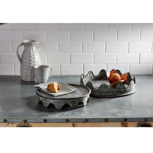 Tin Scallop Pedestal Set