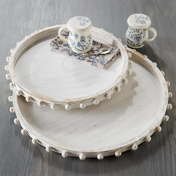 Beaded Wood Tray