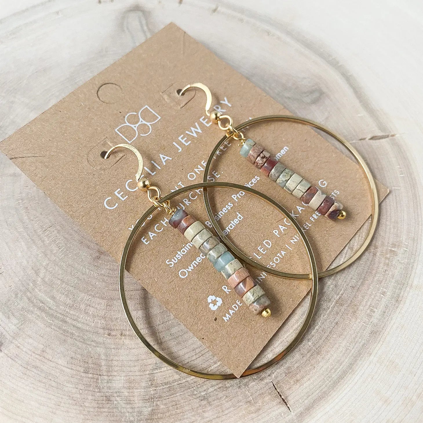 MISSY ANN SEMI PRECIOUS DROP EARRINGS