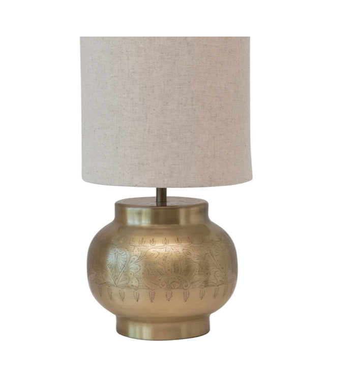Table Lamp with engraved pattern