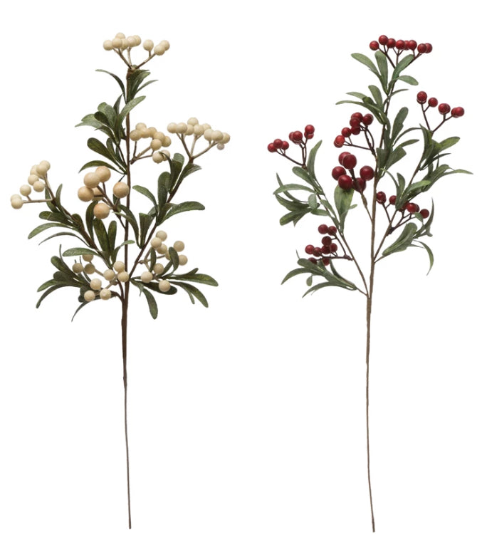 *Faux Berry and Leaf Branch, 2 Colors
