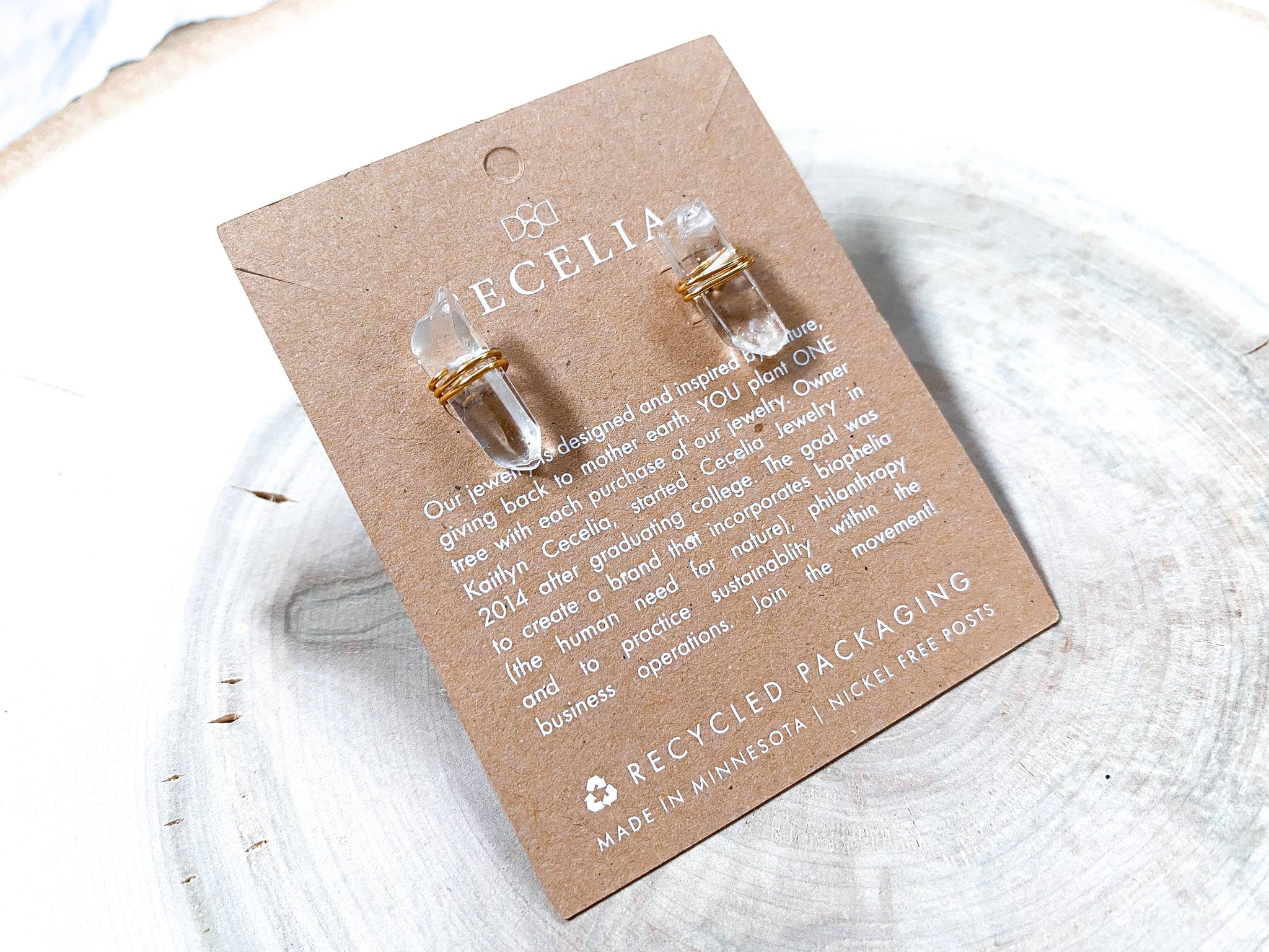 Quartz Stud Earrings