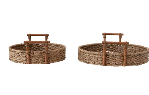 Handwoven rattan Trays, 2 sizes