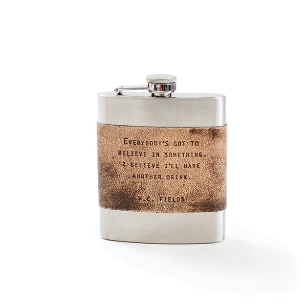 Leather Quote Flasks