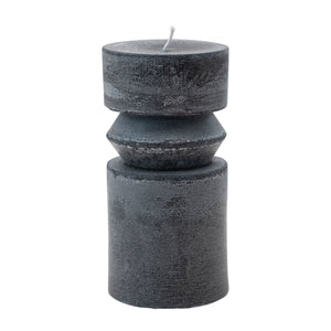 6" Pillar Candle, Black
