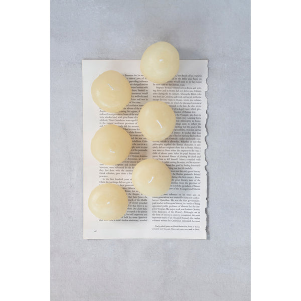 Cream Stone Shaped Votive Candle
