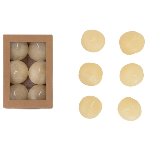 Cream Stone Shaped Votive Candle