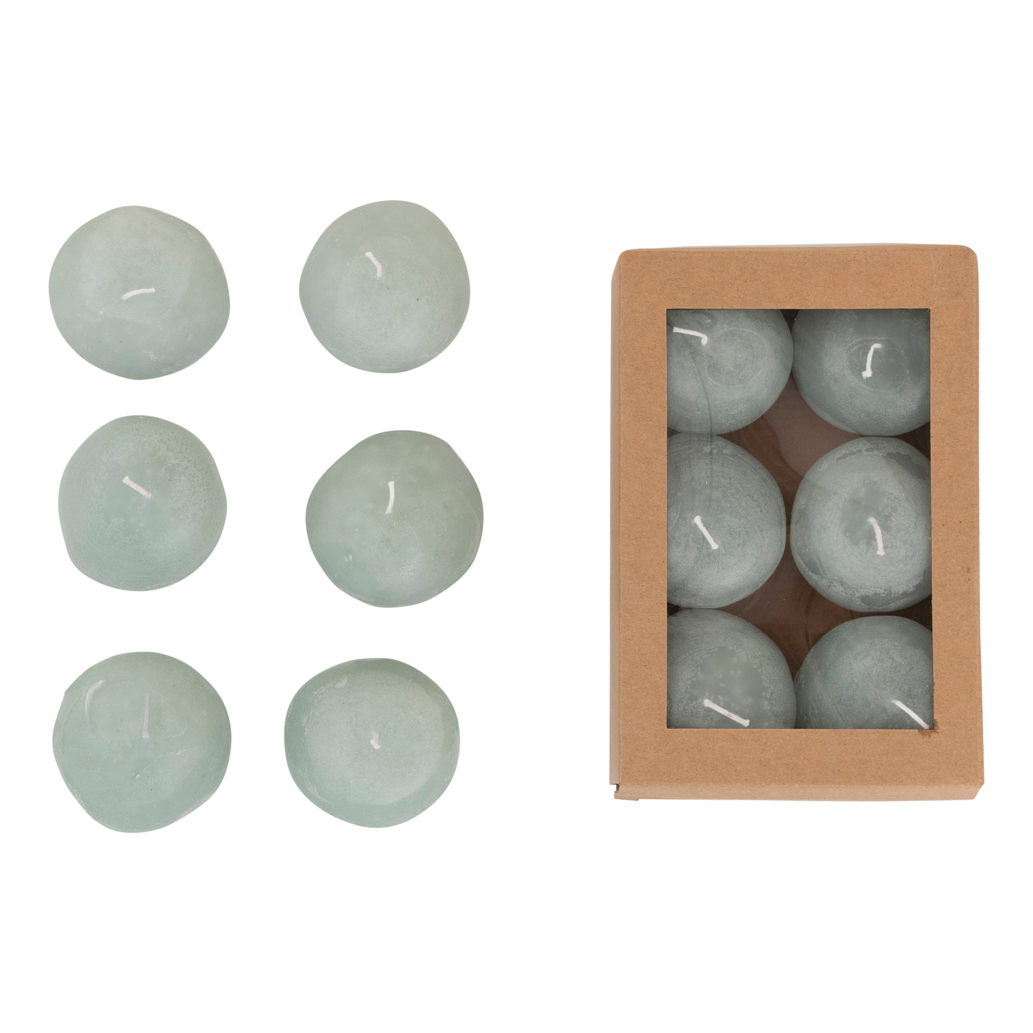 Aqua Stone Shaped Votive Candle