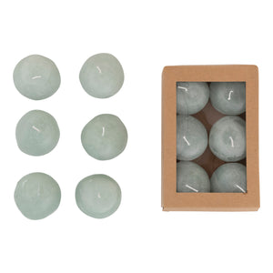 Aqua Stone Shaped Votive Candle