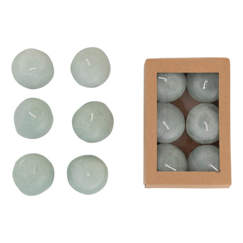 Aqua Stone Shaped Votive Candle