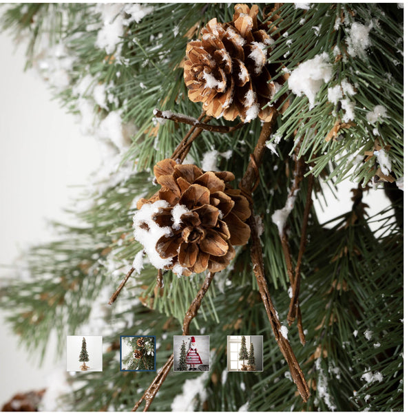 SKINNY SNOW PINE TREE IN BAG