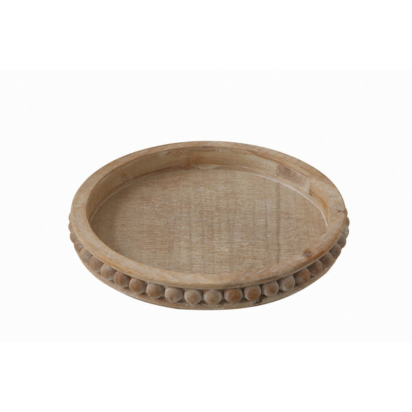 Beaded Wood Tray