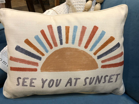 See You At Sunset Pillow