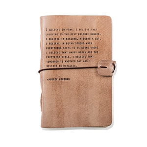Audrey Hepburn Leather Journal
