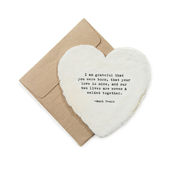 *Deckled Heart Shaped Card