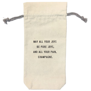 *May All Your Joys Wine Bag