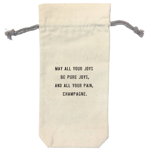 *May All Your Joys Wine Bag