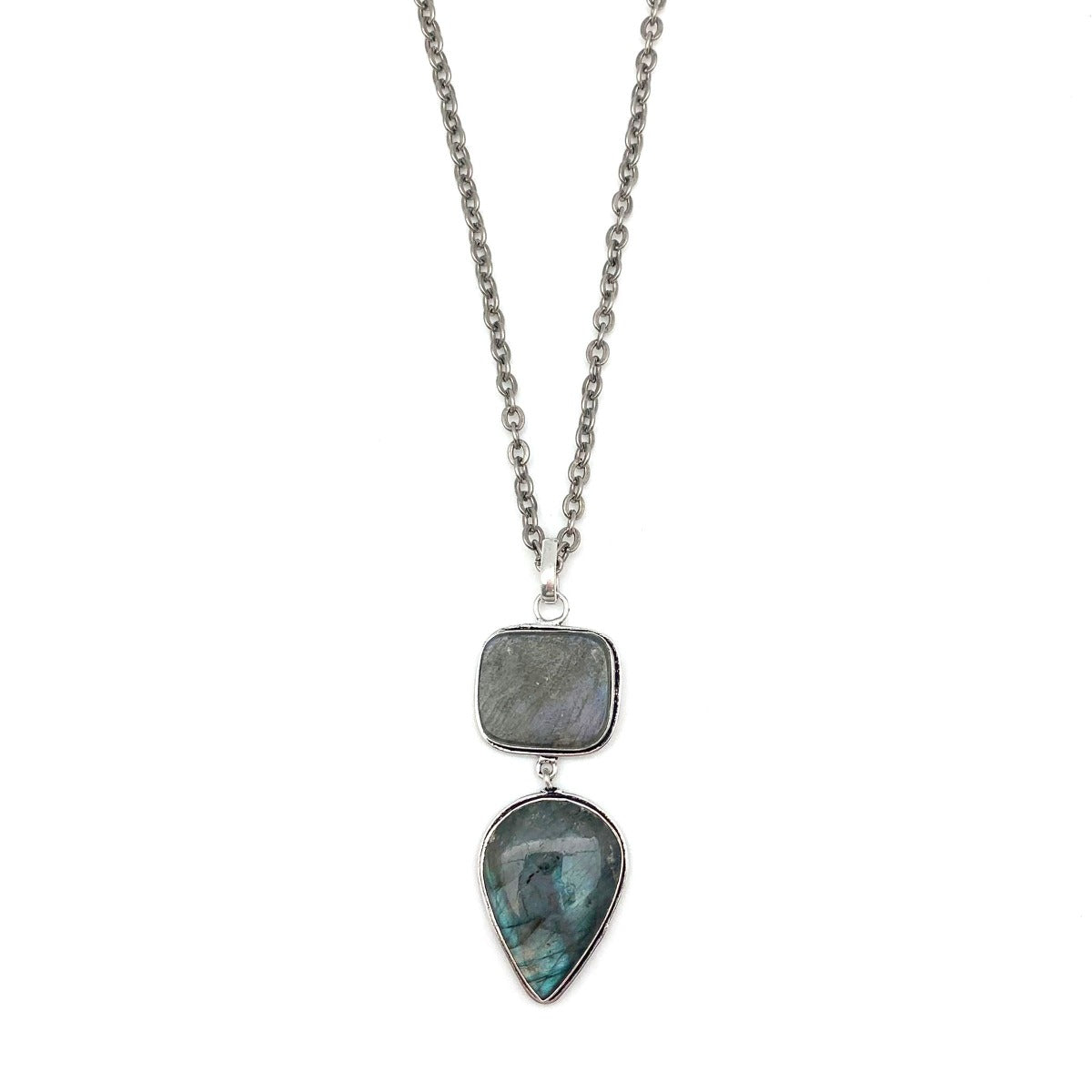 Kashi Semiprecious Stone Pendant Necklace – Labradorite