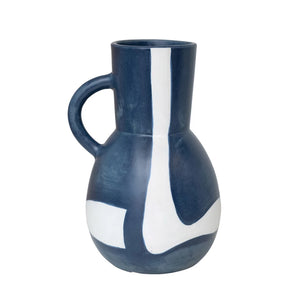 Decorative Stoneware Pitcher/Vase w/ Abstract Design