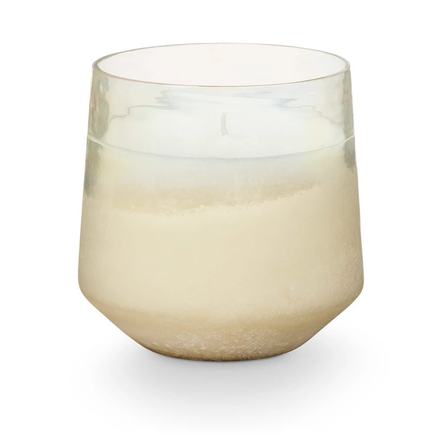 *Winter White Baltic Glass Candle